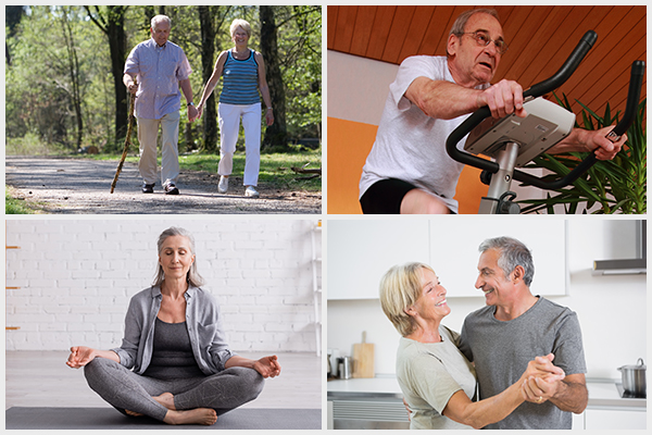 doing Tai chi, yoga, walking, and cycle ergometer exercise is beneficial for older citizens