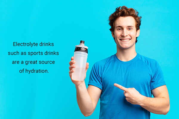 consuming electrolyte rich drinks can help increase body water percentage