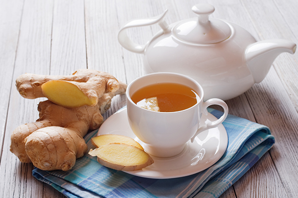 drink ginger tea twice a day to relieve discomfort of ankle sprain