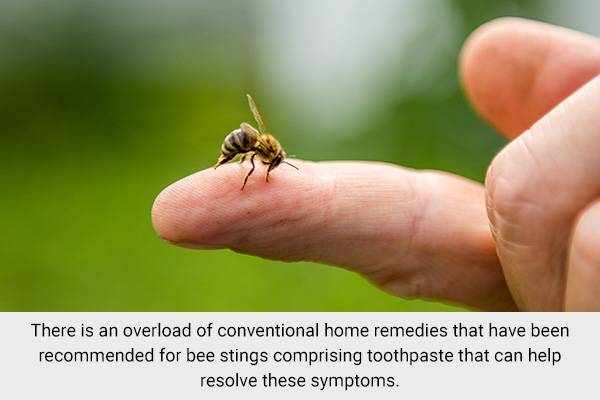 white toothpaste can be used to deal with insect bites and bee stings