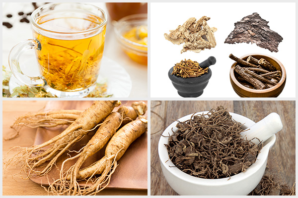 using herbal teas, ginseng, black cohosh root, etc. can help relieve menopausal discomfort