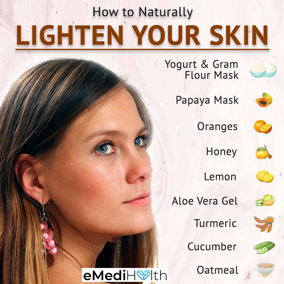 How To Lighten Your Skin Infographic 