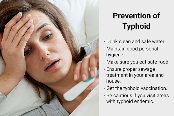 prevention against typhoid fever