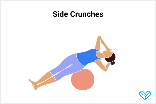 performing side crunches can help get rid of back fat