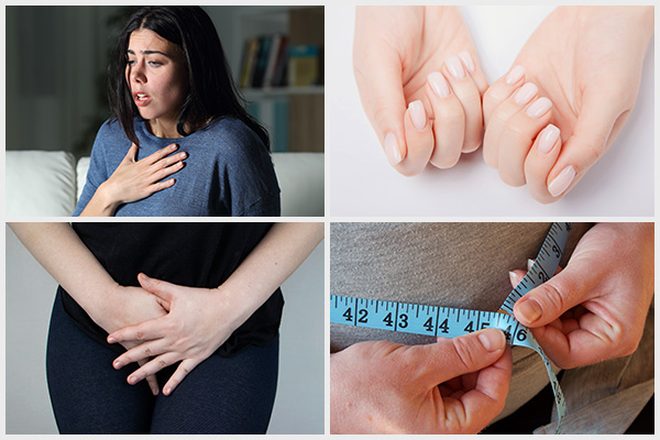increased heart rate, weak nails, menstrual cycle changes are also signs of thyroid dysfunction