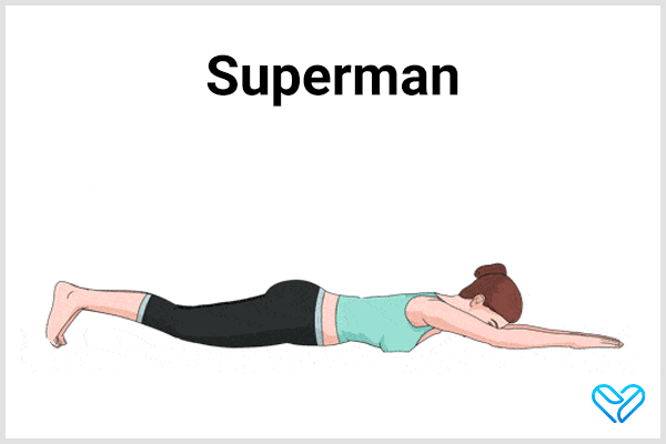 doing the superman exercise can also help reduce back fat fast