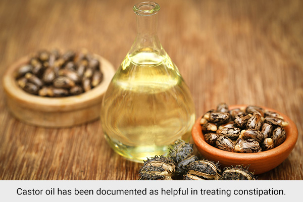 consuming castor oil in a glass of warm milk can help soften your stools