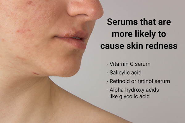 serums that are more likely to cause skin redness