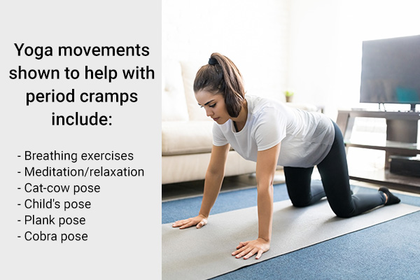 doing yoga can also help manage menstrual cramp discomfort