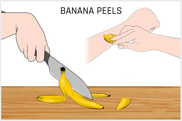 try using banana peels to heal flat warts