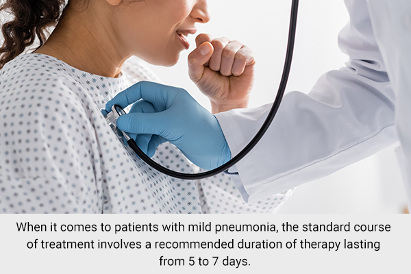 cases of pneumonia with no serious symptoms