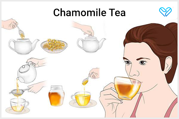 drinking chamomile tea can also help relieve tongue soreness