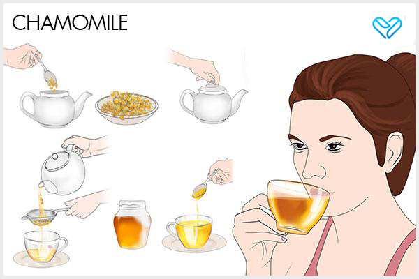 use chamomile tea bags to help manage postpartum hives