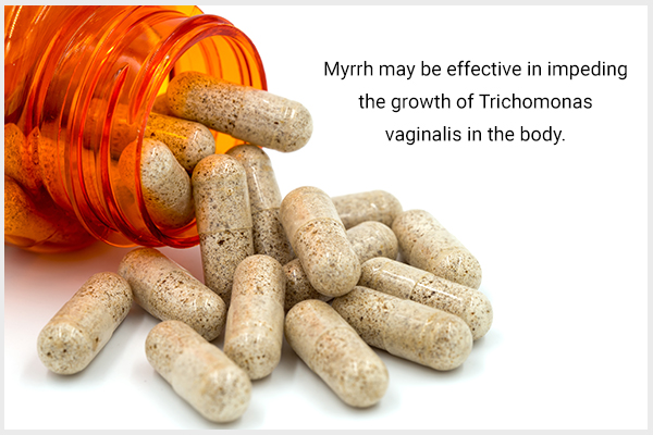 consuming myrrh can be effective in getting rid of abnormal vaginal discharge