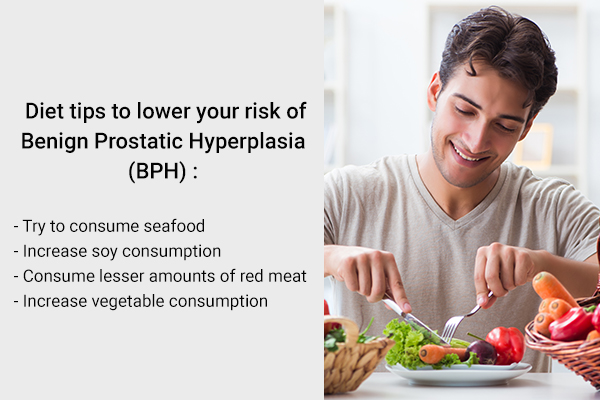 dietary tips to lower your risk of Benign Prostatic Hyperplasia (BPH)