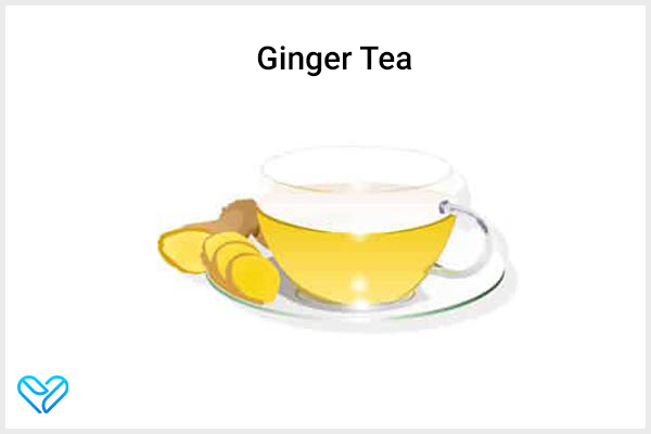 try drinking ginger tea to reduce discomfort of leg cramps