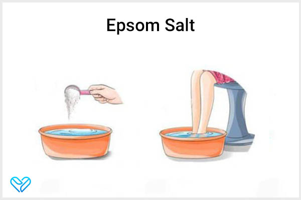 Epsom salt soak or bath can help provide relief form foot tendonitis