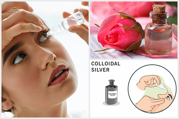 try using artificial tears, rose water, and colloidal silver to help reduce eye pain