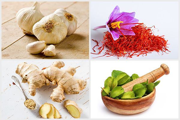 consume garlic, saffron, ginger, and arjuna herb to reduce palpitations