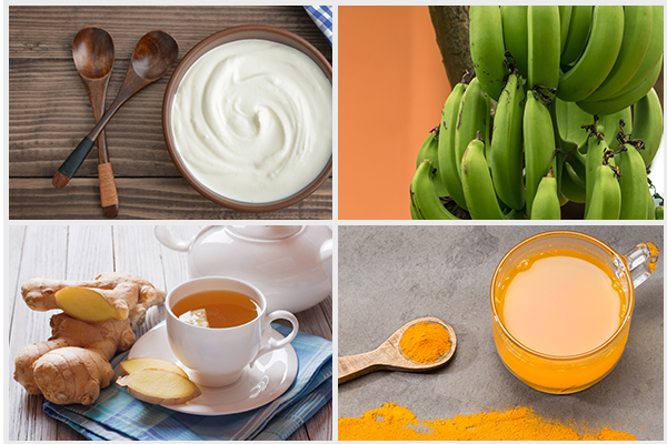 consume probiotics, green bananas, ginger tea, etc. to control loose motions