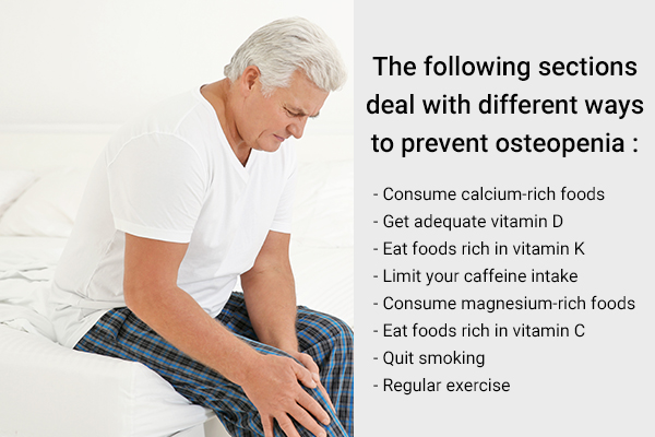 different remedies to treat osteopenia (loss of bone mineral density)