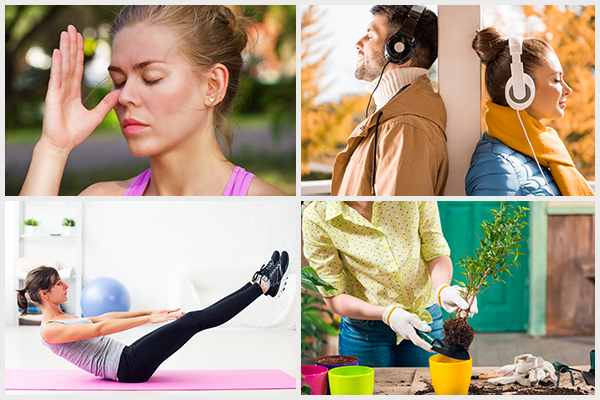 deep breathing, listening to relaxing music, exercising, and gardening and reading can reduce high cortisol levels