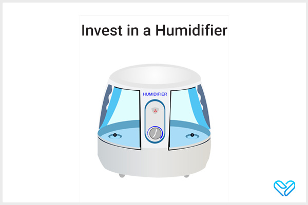 invest in a humidifier to prevent your sinuses from drying out
