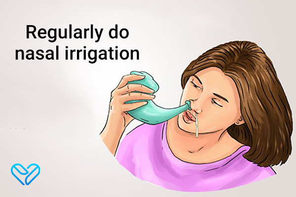 doing nasal irrigation regularly can help improve sense of taste and smell