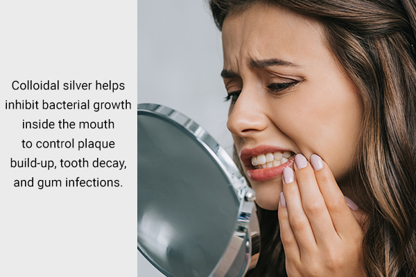 colloidal silver can inhibit bacterial overgrowth and remove oral plaque