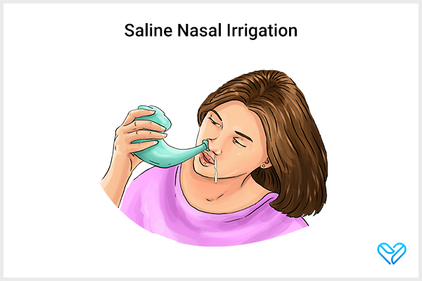 saline nasal irrigation can have a positive effect on hay fever symptoms
