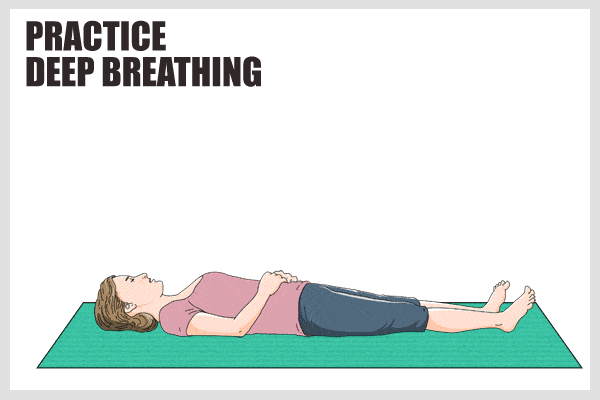 how to practice deep breathing while lying down