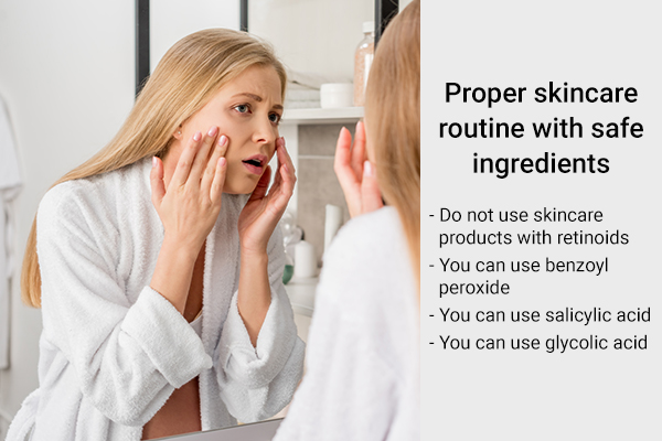 proper skin care routine with safe ingredients for pregnancy acne