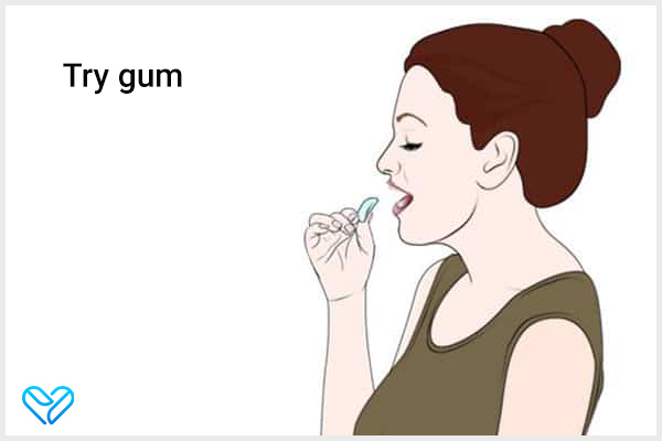 try consuming chewing gums, lozenges, etc. to manage dry throat