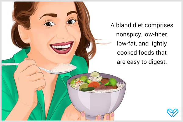 consuming a bland diet can help reduce acidity and sour stomach