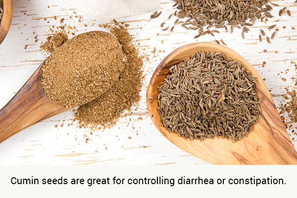 cumin seeds can sometimes cause diarrhea and constipation