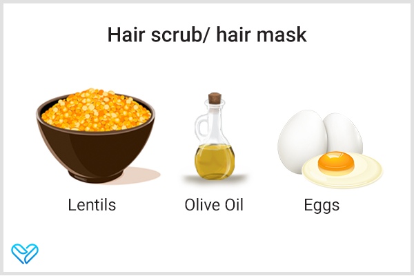 how to use pulses as hair scrub/hair masks?