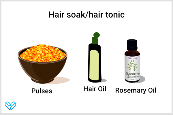 how to use pulses as hair soak/hair tonic?