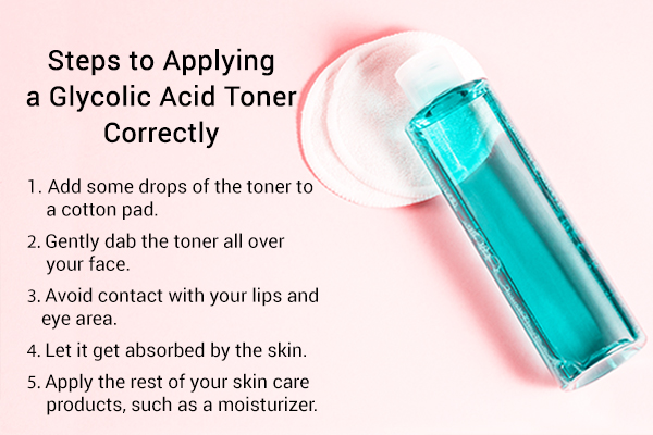the right way to apply glycolic acid toner on all skin types