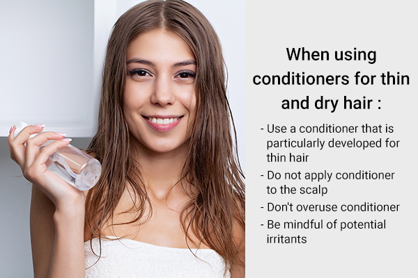 proper way to use conditioner on dry and thin hair