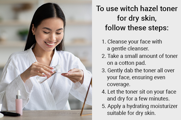 how to use witch hazel toner for dry skin