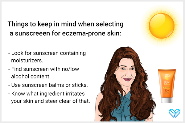 factors to keep in mind when selecting sunscreen for eczema-prone skin