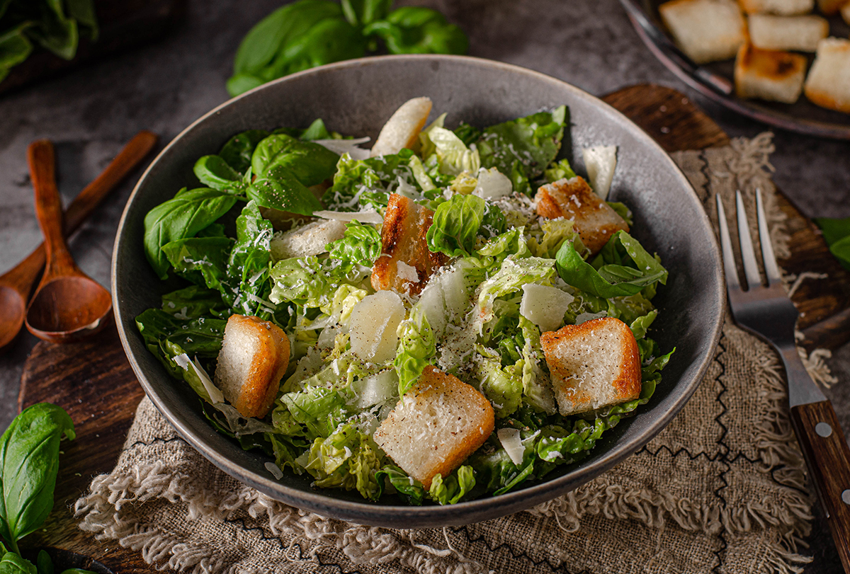 how to make Caesar salad healthy?