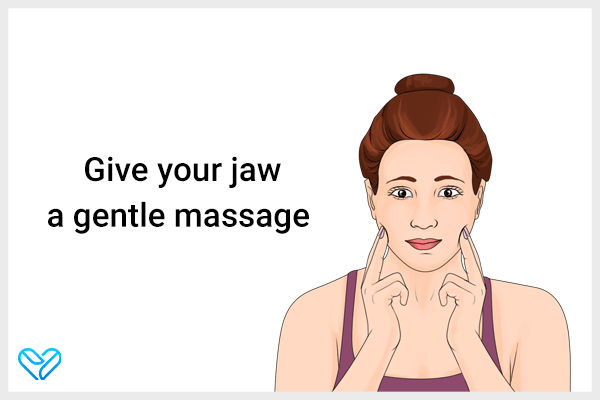 give your jaw a gentle massage for TMJ relief