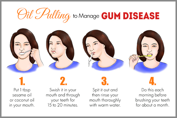 try oil pulling to manage gum disease