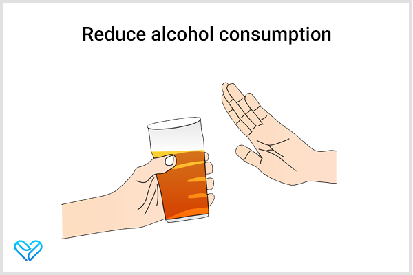 reduce you alcohol consumption to help prevent diminished energy levels