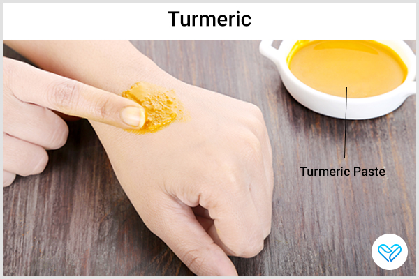 using turmeric topically on the affected area can help get rid of ganglion cysts