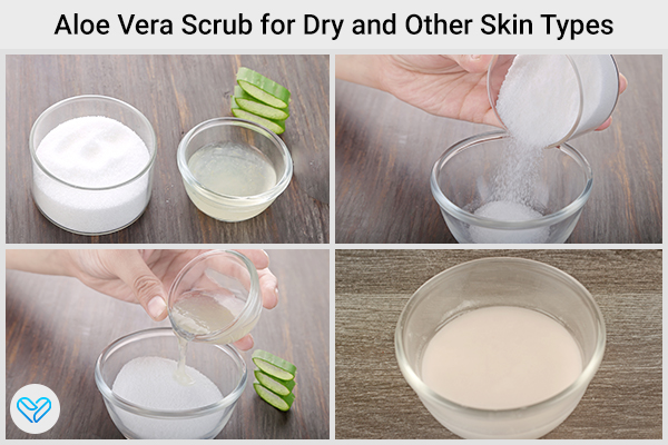 aloe vera scrub for dry and other skin types