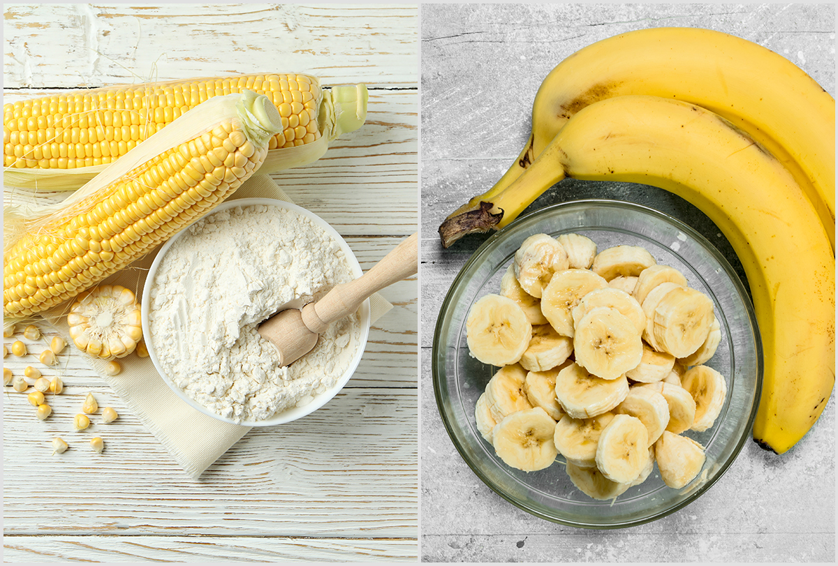 banana and cornstarch for skin care