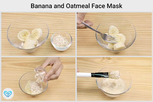 diy banana and oatmeal face mask