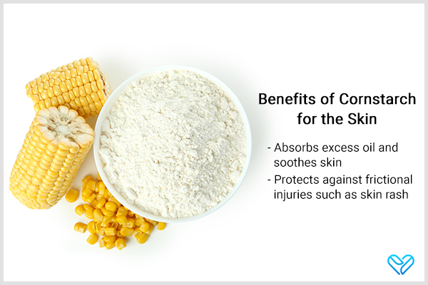 benefits of cornstarch for the skin
